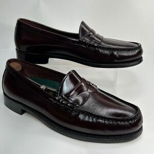 Vintage Dexter Leather Penny Loafers Mens 10M Burgundy Oxblood USA Made JC10-4